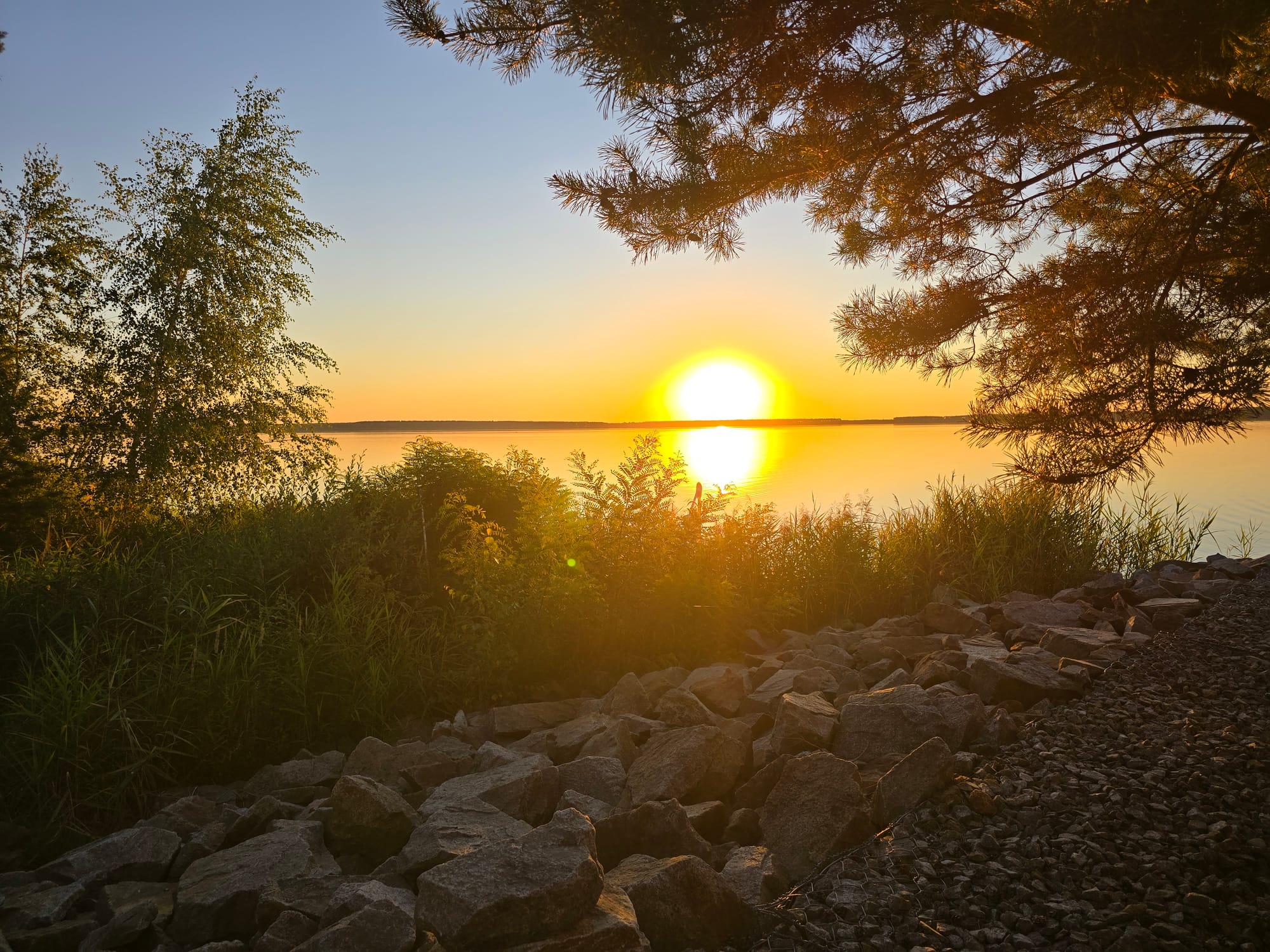 Abendstimmung im August am Partwitzer See