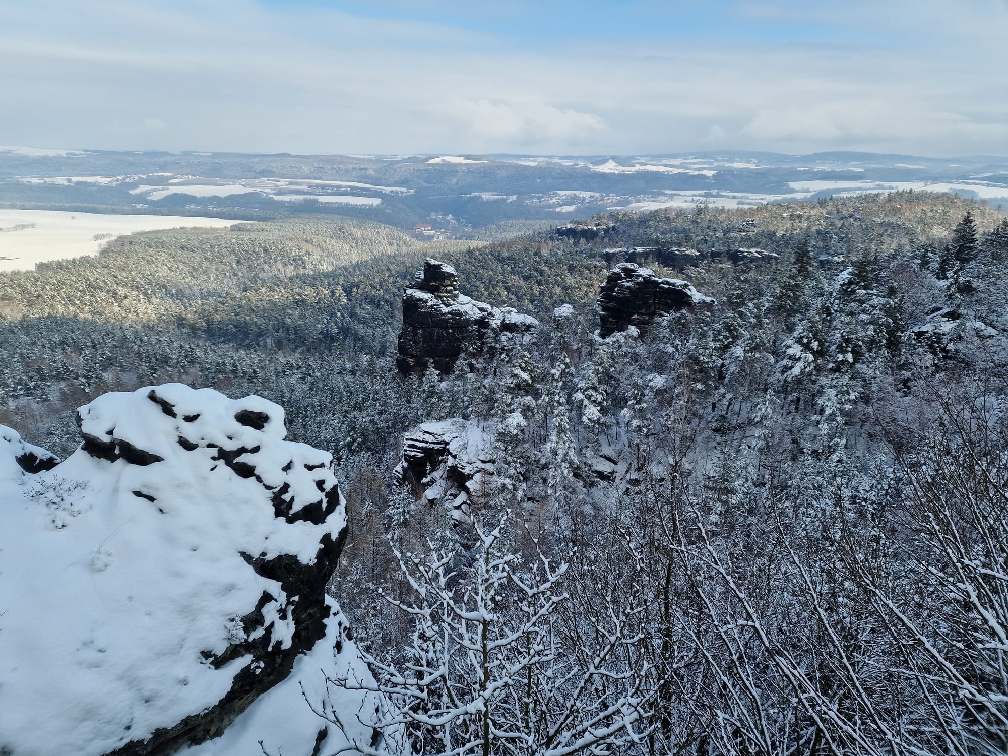 Kleinhennersdorfer Stein, Papststein und Ghorisch