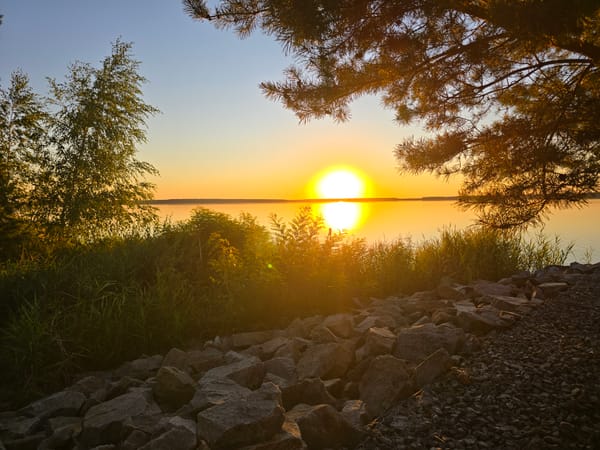 Abendstimmung im August am Partwitzer See