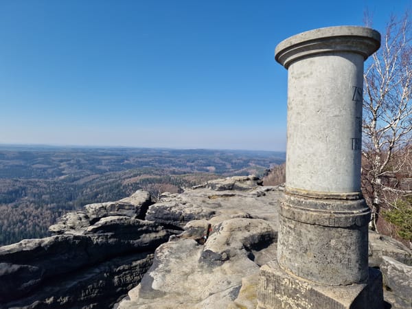 Kaiserkrone, Zirkelstein, großer und kleiner Zschirnstein und Wolfsberg
